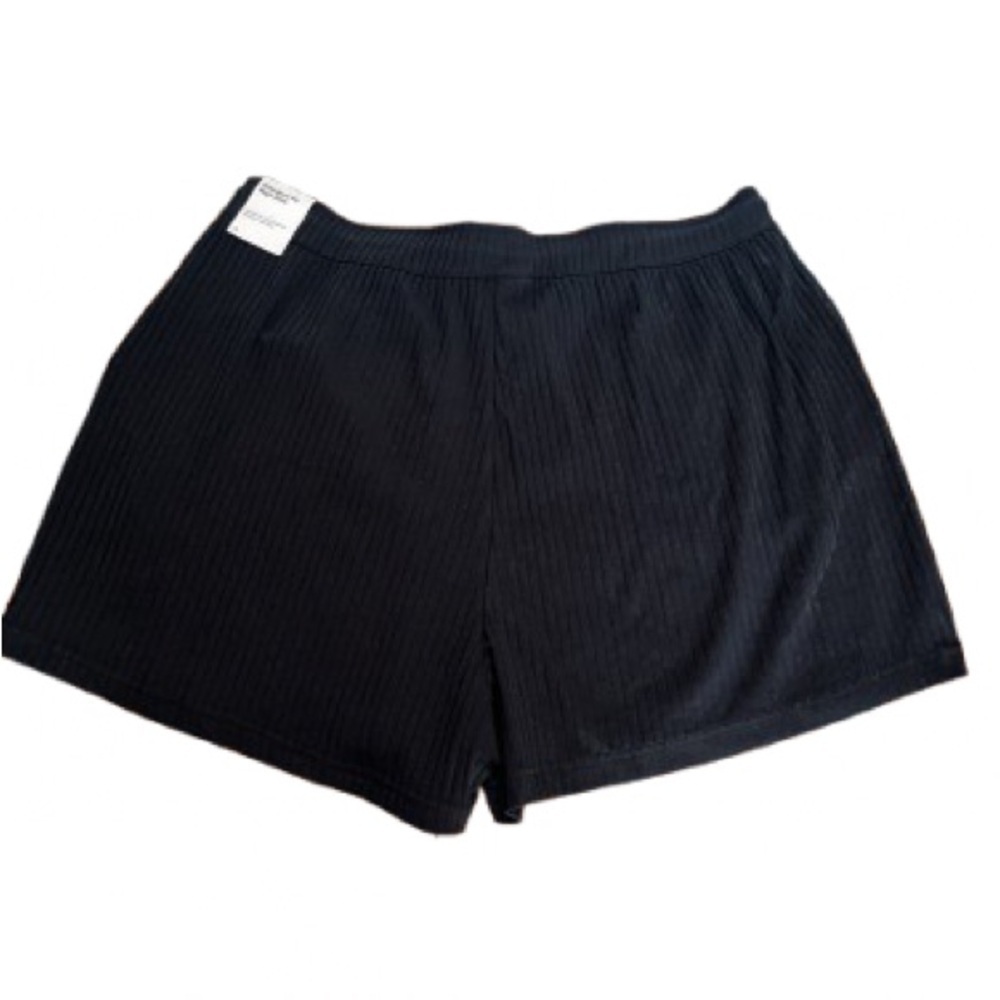 Nike black standard fit high rise ribbed athletic shorts NWT size 1X - Picture 2 of 9